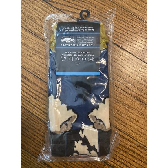 Pro Wrestling Crate Super Kicks Brian Pillman Socks August 2023 WCW WWF WWE - Picture 2 of 2